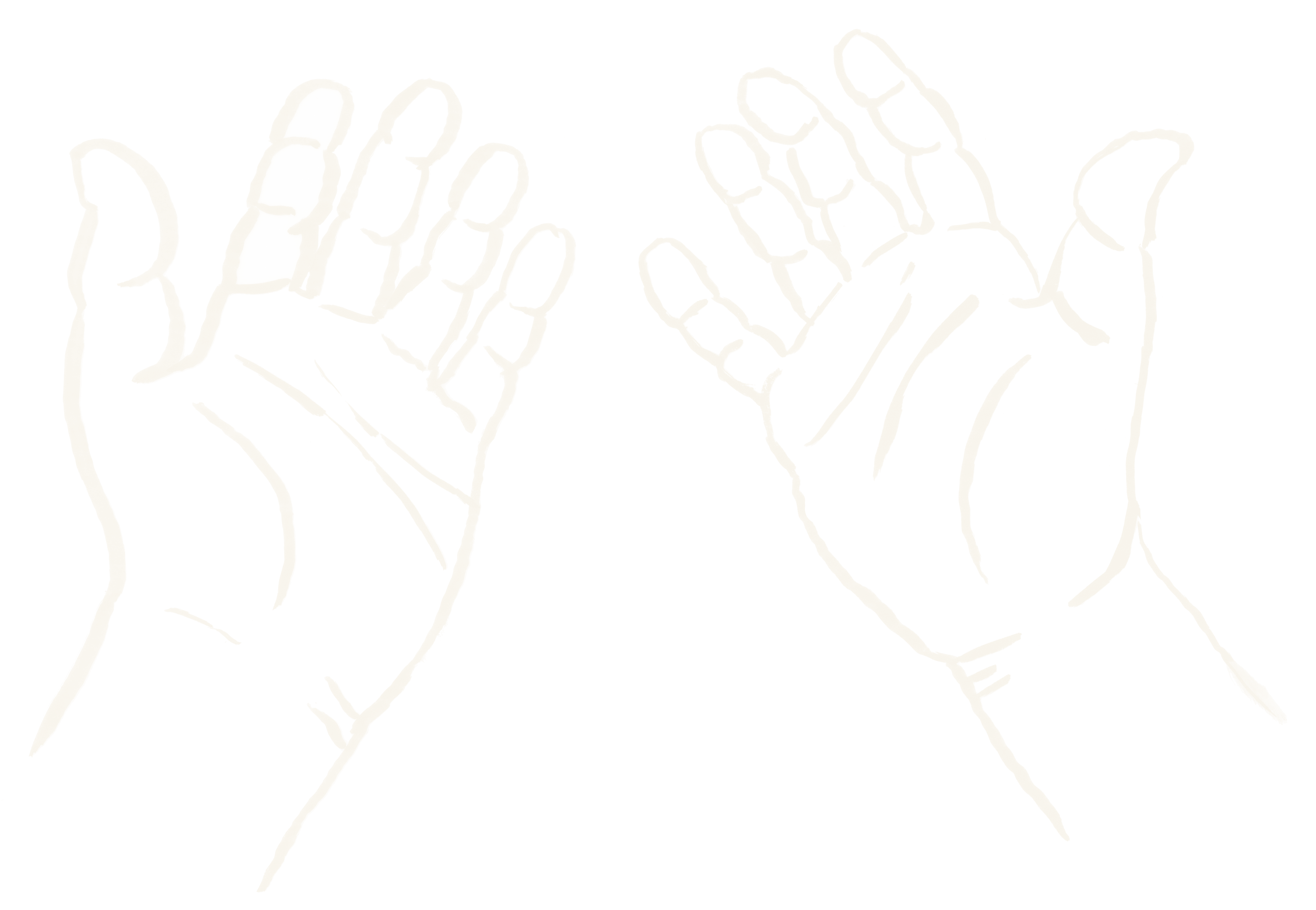 two hands open in worship